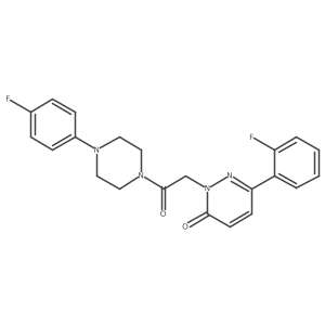 6-(2-fluorophenyl)-2-{2-[4-(4-fluorophenyl)-1-piperazinyl]-2-oxoethyl}-3(2H)-pyridazinone Structure