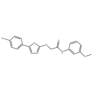 2-((5-(4-bromophenyl)oxazol-2-yl)thio)-N-(3-methoxyphenyl)acetamide Structure