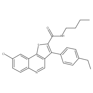 N-butyl-8-chloro-3-(4-ethylphenyl)thieno[3,2-c]quinoline-2-carboxamide结构式