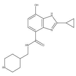 2-Cyclopropyl-7-hydroxy-N-(4-piperidinylmethyl)-1H-benzimidazole-4-carboxamide结构式