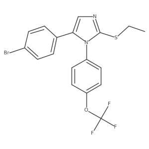 5-(4-bromophenyl)-2-(ethylthio)-1-(4-(trifluoromethoxy)phenyl)-1H-imidazole Structure