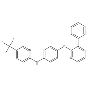 N-[4-(3-phenylpyridin-2-yl)oxyphenyl]-5-(trifluoromethyl)pyridin-2-amine结构式