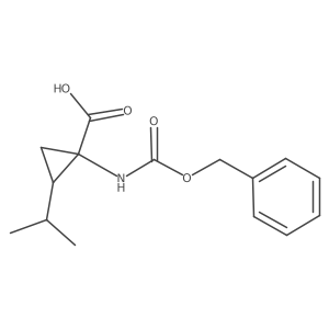 rac-(1R,2S)-1-{[(benzyloxy)carbonyl]amino}-2-(propan-2-yl)cyclopropane-1-carboxylic acid Structure