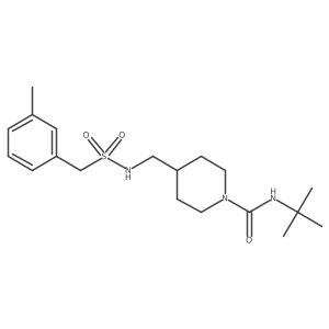 N-(tert-butyl)-4-((m-tolylmethylsulfonamido)methyl)piperidine-1-carboxamide结构式