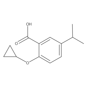 2-Cyclopropoxy-5-isopropylbenzoic acid结构式