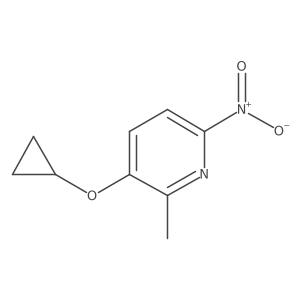 3-Cyclopropoxy-2-methyl-6-nitropyridine结构式