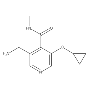3-(Aminomethyl)-5-cyclopropoxy-N-methylisonicotinamide结构式