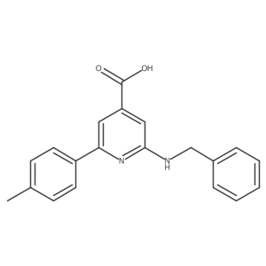 2-(Benzylamino)-6-(4-methylphenyl)isonicotinic acid结构式