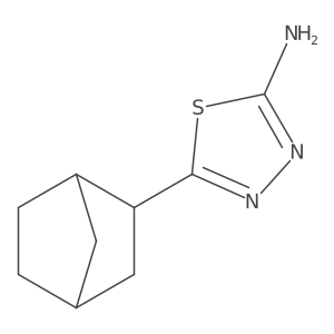 5-{Bicyclo[2.2.1]heptan-2-yl}-1,3,4-thiadiazol-2-amine结构式