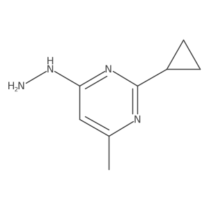 Pyrimidine, 2-cyclopropyl-4-hydrazinyl-6-methyl- Structure