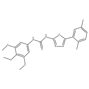 1-(5-(2,5-Dimethylphenyl)-1,3,4-oxadiazol-2-yl)-3-(3,4,5-trimethoxyphenyl)urea结构式