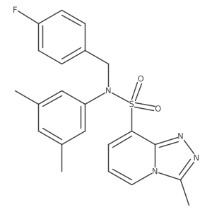 N-(3,5-dimethylphenyl)-N-[(4-fluorophenyl)methyl]-3-methyl-[1,2,4]triazolo[4,3-a]pyridine-8-sulfonamide Structure