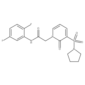 N-(2,5-difluorophenyl)-2-(2-oxo-3-(pyrrolidin-1-ylsulfonyl)pyridin-1(2H)-yl)acetamide结构式