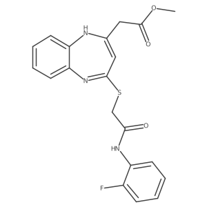 methyl [4-({2-[(2-fluorophenyl)amino]-2-oxoethyl}thio)-1H-1,5-benzodiazepin-2-yl]acetate Structure