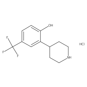 2-(Piperidin-4-yl)-4-(trifluoromethyl)phenol hydrochloride结构式