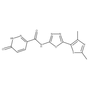 N-(5-(2,4-dimethylthiazol-5-yl)-1,3,4-oxadiazol-2-yl)-6-oxo-1,6-dihydropyridazine-3-carboxamide结构式