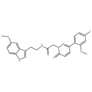 2-[3-(4-fluoro-2-methoxyphenyl)-6-oxopyridazin-1(6H)-yl]-N-[2-(5-methoxy-1H-indol-3-yl)ethyl]acetamide Structure