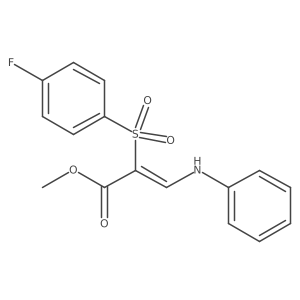methyl (2E)-3-anilino-2-[(4-fluorophenyl)sulfonyl]acrylate Structure