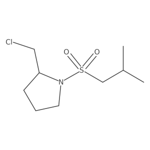 Pyrrolidine, 2-(chloromethyl)-1-[(2-methylpropyl)sulfonyl]- Structure