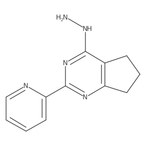 2-{4-hydrazinyl-5H,6H,7H-cyclopenta[d]pyrimidin-2-yl}pyridine结构式