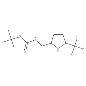 tert-butyl N-{[5-(trifluoromethyl)pyrrolidin-2-yl]methyl}carbamate Structure