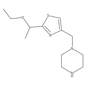 1-{[2-(1-Ethoxyethyl)-1,3-thiazol-4-yl]methyl}piperazine结构式