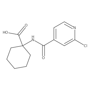 1-(2-Chloropyridine-4-amido)cyclohexane-1-carboxylic acid结构式