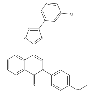 4-(3-(3-chlorophenyl)-1,2,4-oxadiazol-5-yl)-2-(4-methoxyphenyl)isoquinolin-1(2H)-one结构式