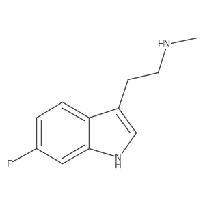 [2-(6-fluoro-1H-indol-3-yl)ethyl](methyl)amine结构式