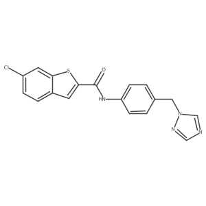 6-chloro-N-[4-(1H-1,2,4-triazol-1-ylmethyl)phenyl]-1-benzothiophene-2-carboxamide Structure