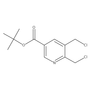 Tert-butyl 5,6-bis(chloromethyl)nicotinate结构式