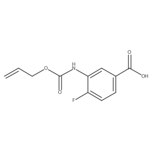 4-Fluoro-3-{[(prop-2-en-1-yloxy)carbonyl]amino}benzoic acid结构式