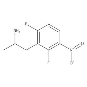 (2S)-1-(2,6-difluoro-3-nitrophenyl)propan-2-amine结构式