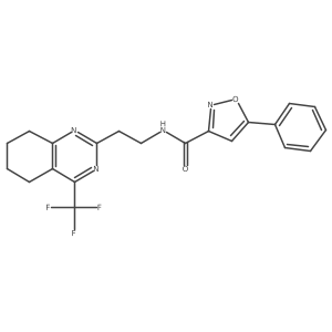 5-phenyl-N-(2-(4-(trifluoromethyl)-5,6,7,8-tetrahydroquinazolin-2-yl)ethyl)isoxazole-3-carboxamide结构式
