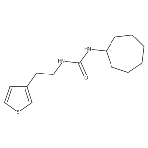 1-Cycloheptyl-3-(2-(thiophen-3-yl)ethyl)urea结构式