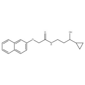 N-(3-cyclopropyl-3-hydroxypropyl)-2-(naphthalen-2-yloxy)acetamide结构式