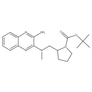 tert-Butyl 2-(((3-aminoquinoxalin-2-yl)(methyl)amino)methyl)pyrrolidine-1-carboxylate Structure