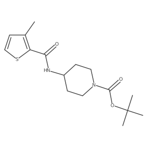 tert-Butyl 4-(3-methylthiophene-2-carboxamido)piperidine-1-carboxylate结构式