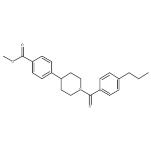 Methyl 4-[1-(4-propylbenzoyl)piperidin-4-YL]benzoate结构式