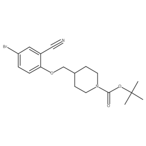 Tert-butyl 4-((4-bromo-2-cyanophenoxy)methyl)piperidine-1-carboxylate Structure