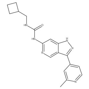 1-(cyclobutylmethyl)-3-[3-(2-methylpyridin-4-yl)-1H-pyrazolo[4,3-c]pyridin-6-yl]urea结构式