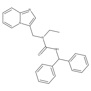 3-Benzhydryl-1-ethyl-1-(imidazo[1,2-a]pyridin-3-ylmethyl)urea结构式