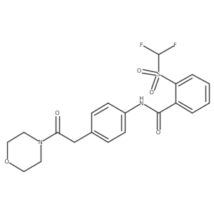 2-((difluoromethyl)sulfonyl)-N-(4-(2-morpholino-2-oxoethyl)phenyl)benzamide结构式