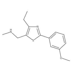 1-(4-ethyl-2-(3-methoxyphenyl)thiazol-5-yl)-N-methylmethanamine结构式