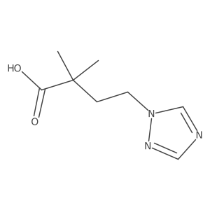 2,2-dimethyl-4-(1H-1,2,4-triazol-1-yl)butanoic acid Structure