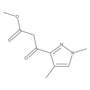 methyl 3-(1,4-dimethyl-1H-pyrazol-3-yl)-3-oxopropanoate结构式