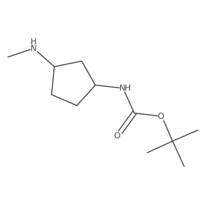 tert-Butyl N-[(1S,3R)-3-(methylamino)cyclopentyl]carbamate Structure