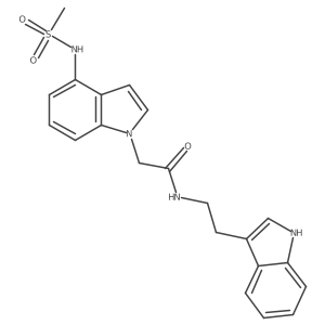N-[2-(1H-indol-3-yl)ethyl]-2-{4-[(methylsulfonyl)amino]-1H-indol-1-yl}acetamide结构式