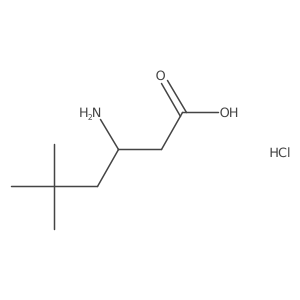 3-Amino-5,5-dimethylhexanoic acid hydrochloride结构式