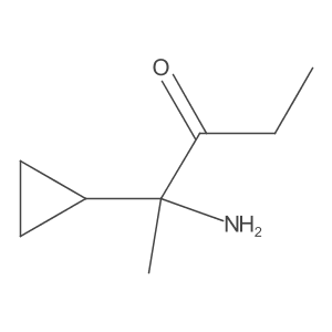 2-Amino-2-cyclopropylpentan-3-one Structure